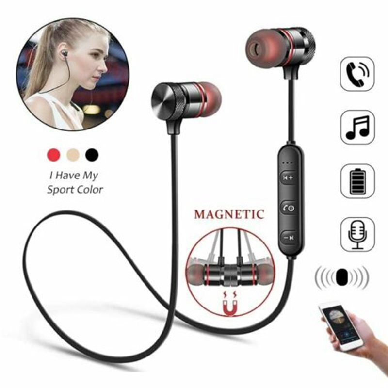 Magnetische In-Ear Draadloze Oordopjes Hoofdtelefoon Bluetooth Stereo Oortelefoon Headset
