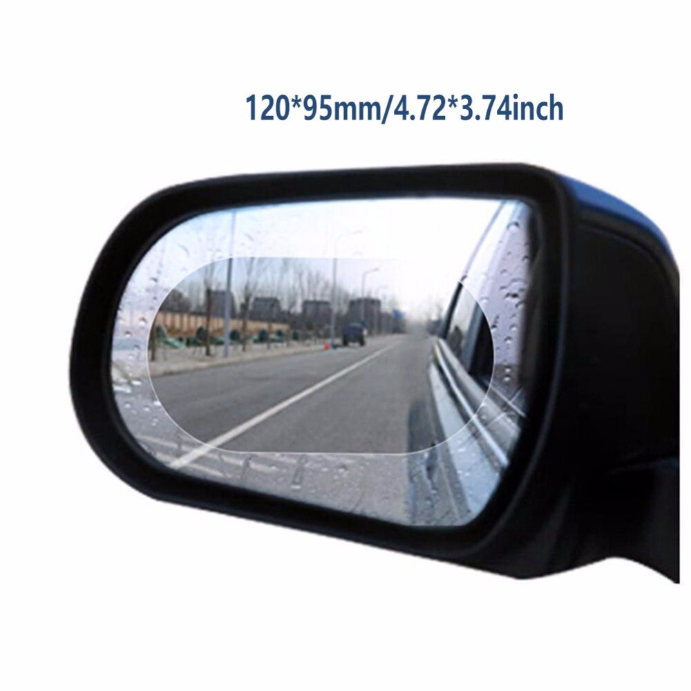 2 stuks 14.5 x 10cm auto anti-condens regenbestendige achteruitkijkspiegel raambeschermfolie nano coating