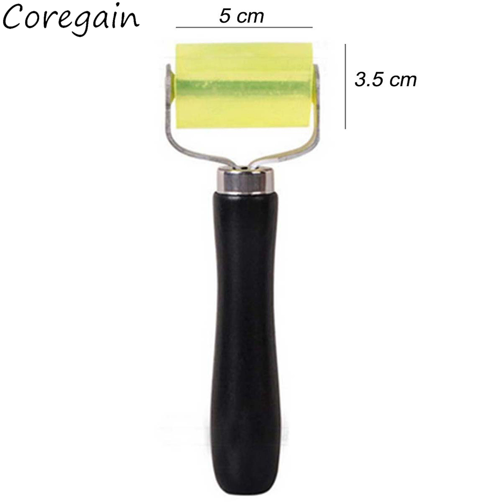 Rodillo de goma para limpieza de puertas y ventanas, raspador de rueda, película de vinilo para coche, papel de envoltura, herramientas de desplazamiento de costura, 3cm, 5cm: Negro