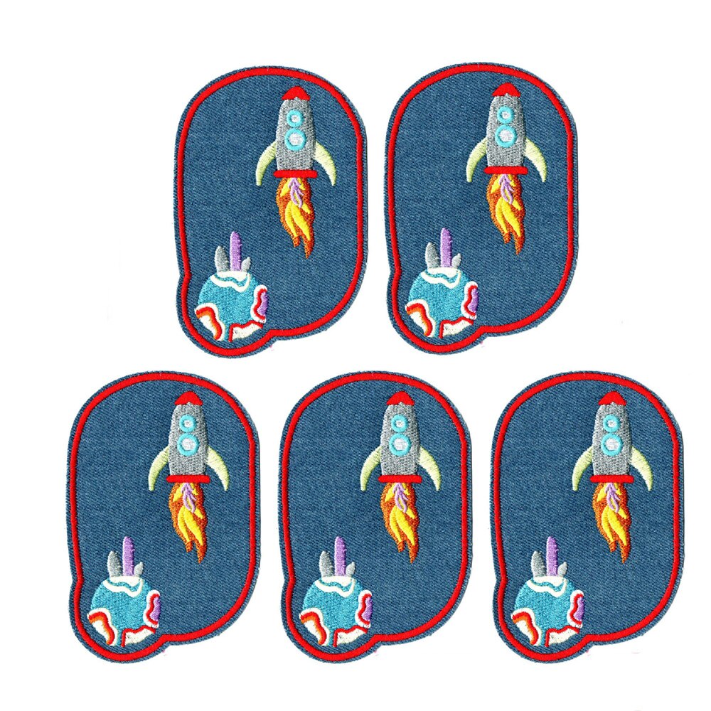 5 uds reparación, costura codo rodilla parches hierro sobre parche para ropa Jeans rayas pegatinas insignia bordada niños paño: type 047