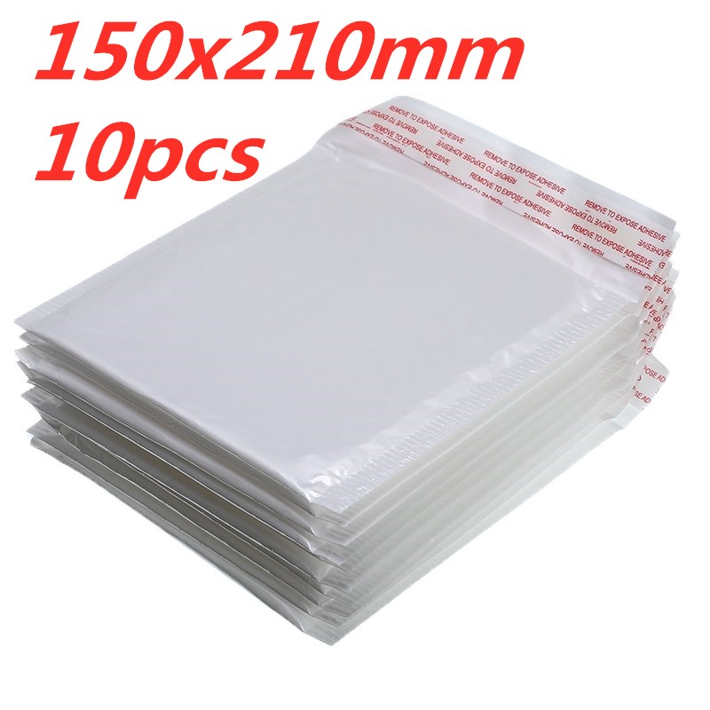 10 PCS/Lot White Foam Envelope Bag Different Specifications Mailers Padded Envelope With Bubble Mailing Bag: 150x210mm