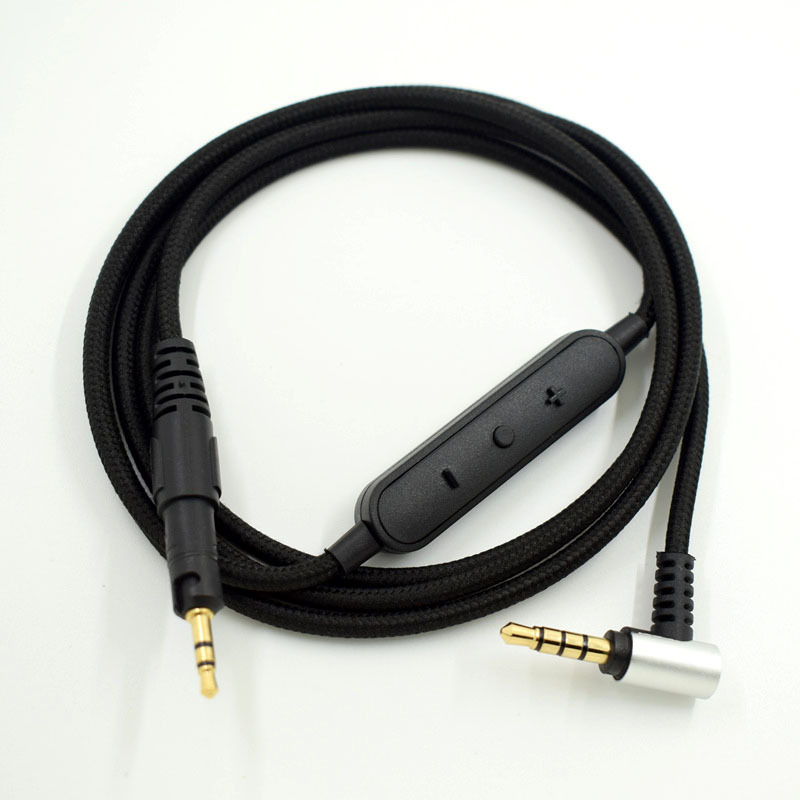 Audio kabel für sennheiser hd598 hd518 hd558 hd595 hd559 569 579 599 für ATH-M50X m40x Kopfhörer geflochtener draht gesteuerter Anruf: WEISS