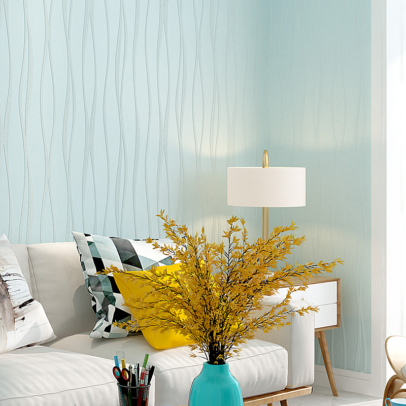 Mode Roze Beige Licht Blauw Gestreept Behang 3D Moderne Woonkamer Non Woven Geweven Streep Wall paper Rolls voor Slaapkamer