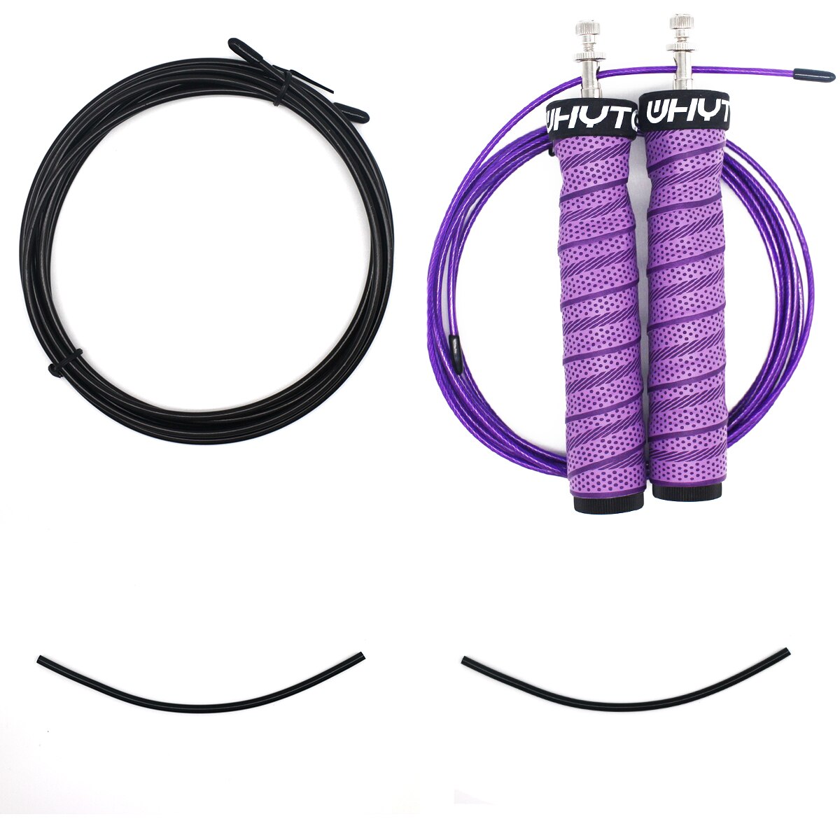Crossfit Jump Rope Weighted Speed Skipping Rope Adjustable Wire with Extra Cable Ball Bearings Anti-Slip Handle