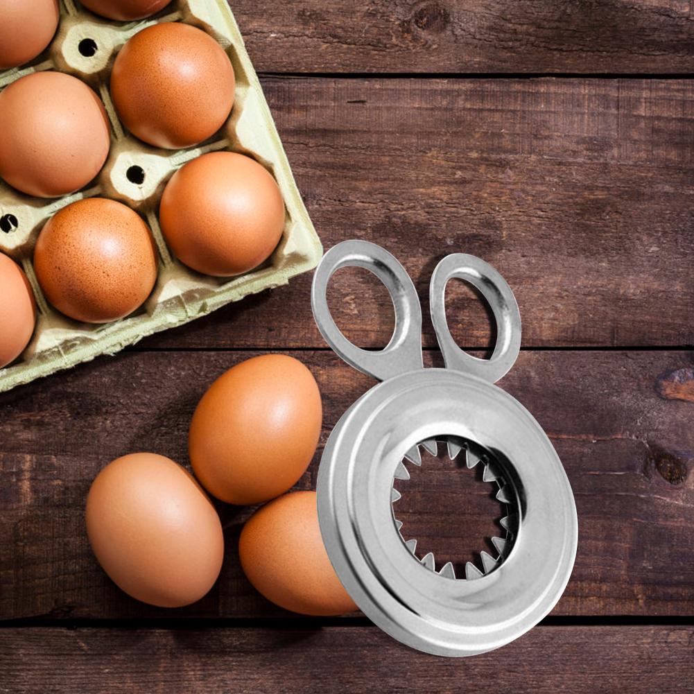 Practical Metal Egg Scissors Egg Topper Cutter Shell Opener Stainless Steel Boiled Raw Egg Open Kitchen Tools Set