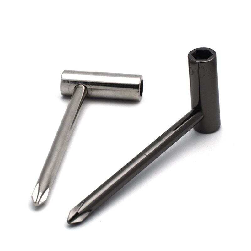 Guitar Truss Rod Wrench 1/4" 6.35mm Hexagon Socket Neck Fingerboard Tool with Phillips Screwdriver for Taylor Guitar