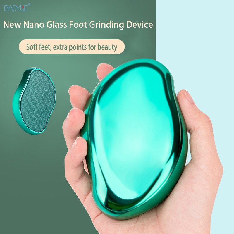 Limes de pied de peau morte de solvant de calus de pied Nano verre grattoir tenu dans la main de calus outils de retrait de pierre de meulage pour frotter le pied
