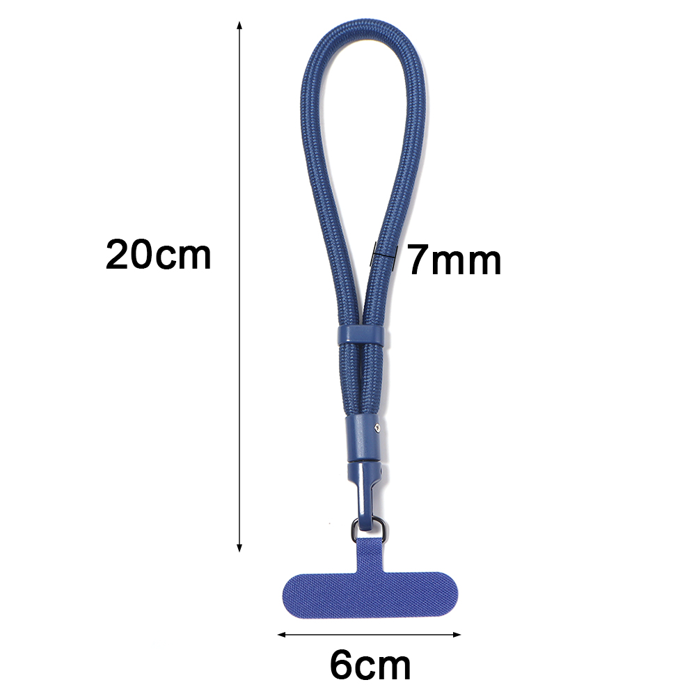 1pc/lot 20cm Adjustable Polyester Wrist Phone Lanyard Anti-Lost Wrist Strap With Detachable Patch Tab For Cell Phone Camera USB