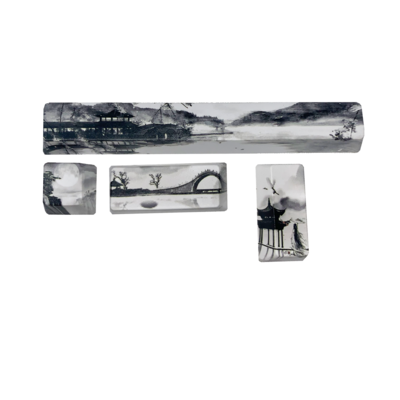 4 Toetsen/Set Spatiebalk Esc Voer Keycap Mechanische Toetsenbord Individualiteit Key Cap Voor Mx Schakelaars Sakura Pinguïn Walvis Set