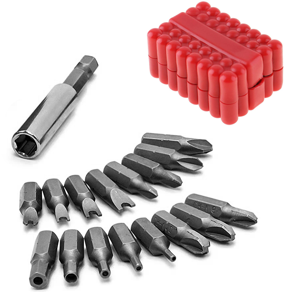 25mm Screwdriver Bit Set Multifunctionl Versatile Screwdrivers Extension Rod Tools Set Slotted/PH/Torx Cross Drill Bit Head T20