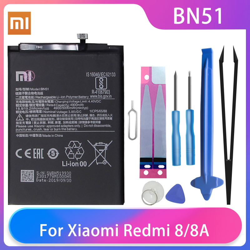 Original XiaoMi Phone Battery For Mi A3 CC9 Mi 5 6 8 9 8/9SE 8/9Lite Mi Max 1 2 3 Redmi 3 3S 4a 5a 6a 7a 8a 9a Batteries: For Redmi 8A