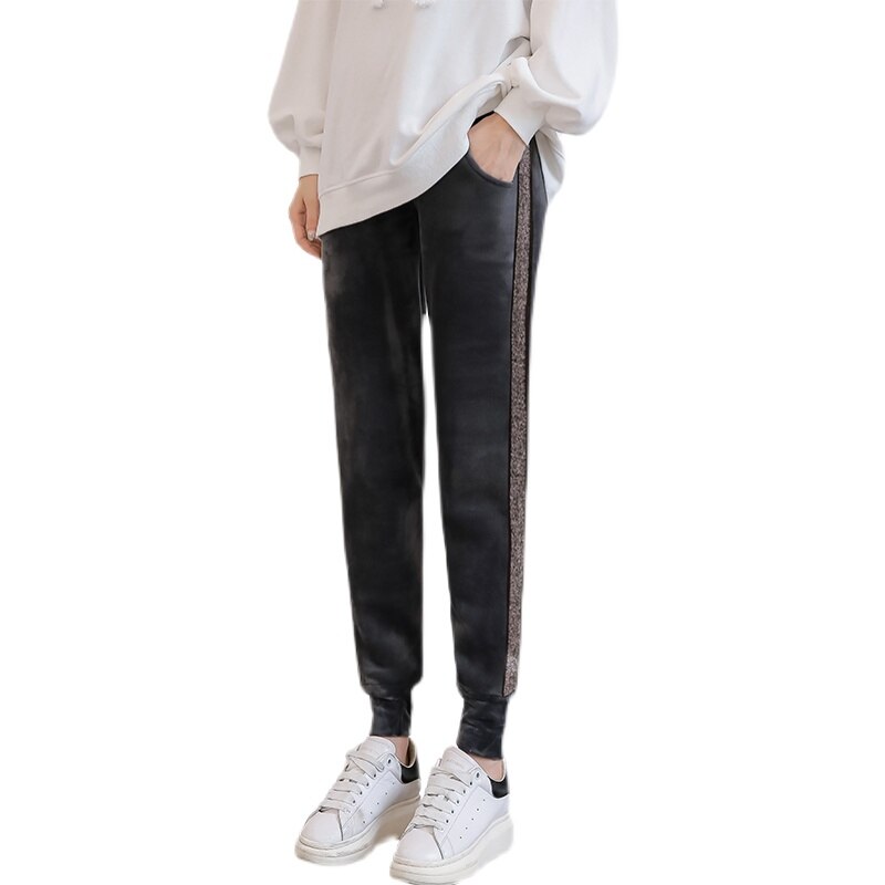9919 # Winter Verdicken Warme Plus Samt Mutterschaft Hosen Sport lässig Thermische Vlies Bauch Jogginghose für Schwangere Frauen Schwangerschaft
