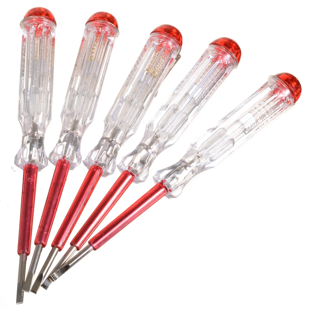 10pcs Induced Electric Tester Screwdriver Probe with Indicator Light