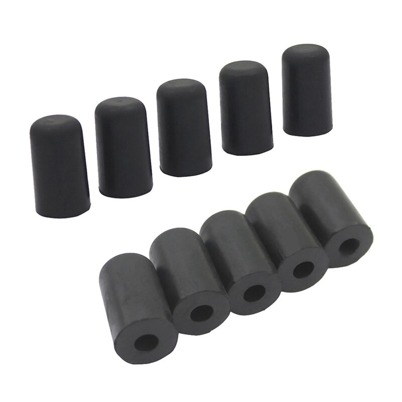 Rubberen punt voor cello-eindpen (verpakking van  of 4)  met 5 stuks cello-eindpenpuntbeschermer rubberen cello-staartpenbehuizing puntkapbeschermer niet-s