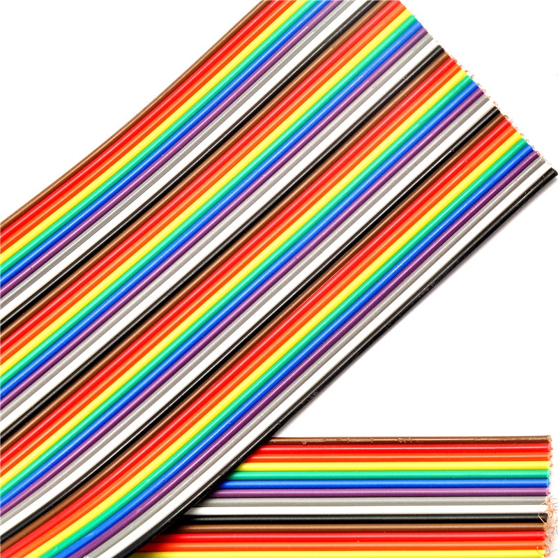 Câble plat en ruban de couleur pour connecteur FC dupont de 1.27mm 40P de 1 mètre