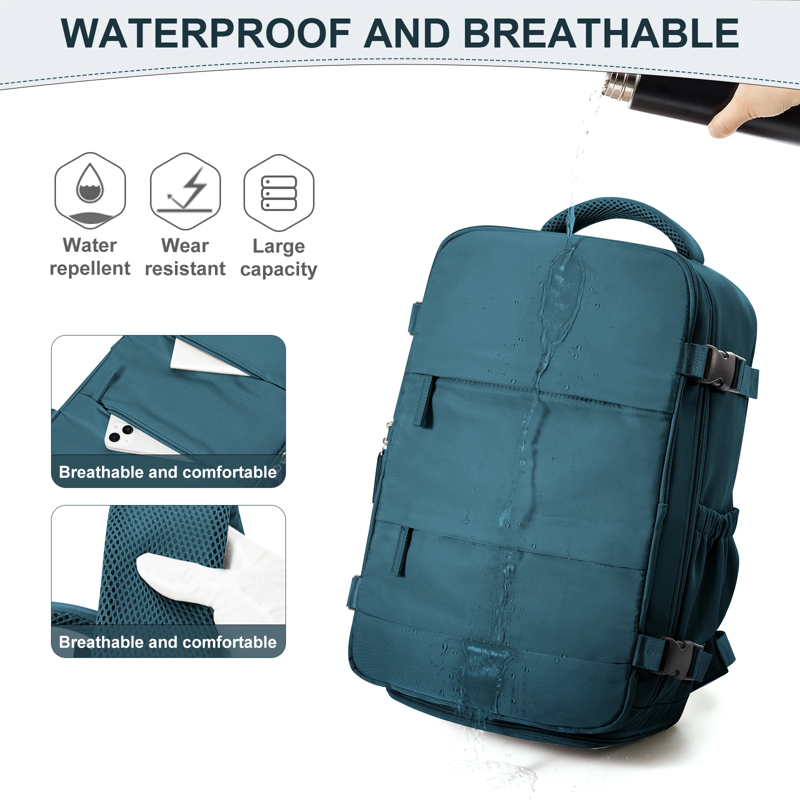Dames Heren Handbagage Rugzak Zakelijke laptoptas College Reisrugzak Waterdicht Handbagage Rugzak Wizzair 40x30x20