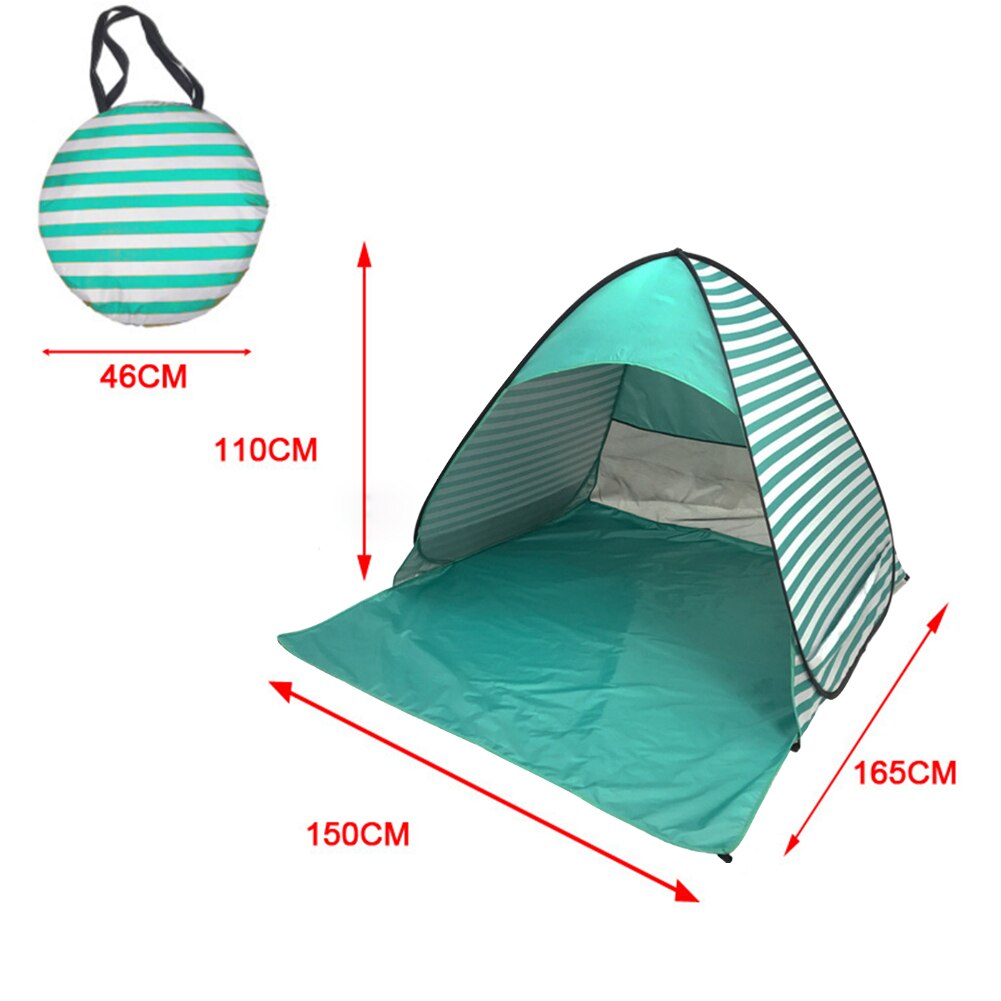 Beach Tent Automatic Instant Lightweight Outdoor UV Protection Camping Fishing Tent Cabana Sun Shelter Beach Shelter: Green