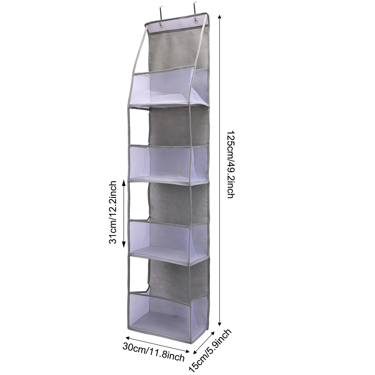 1pc 4/6 couches sur la porte organisateur suspendu cosmétiques tenture murale rangement organisateur pour pépinière salle de bain placard chambre dortoir