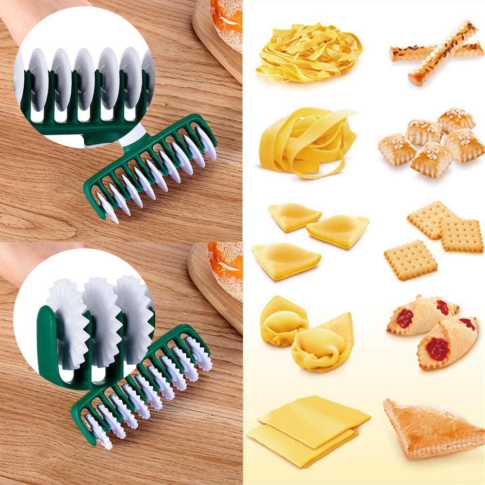 Nudleskærer multifunktionsrulle dockers dejskærer plast nudelkniv pasta instant nudler wienerbrødsmaskine køkkenværktøj