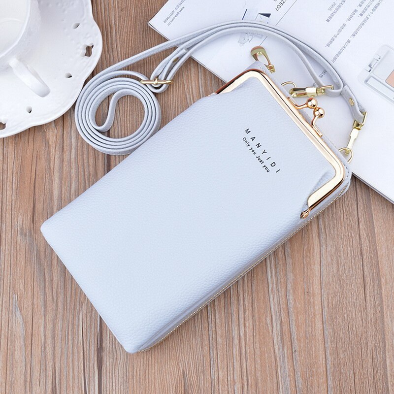Dames portemonnee merk mobiele telefoon portemonnee grote kaarthouders portemonnee handtas portemonnee clutch messenger schouderbanden tas crossbody: E773290a