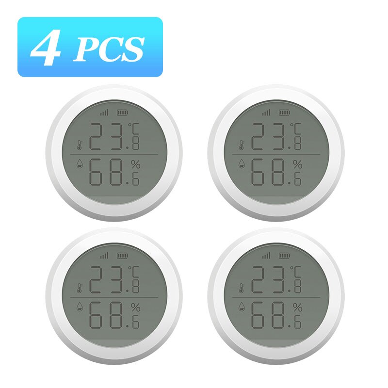 Tuya ZigBee Temperature Humidity Sensor Smart Home Hygrometer Thermometer LED Screen Display Works With Alexa Google Assistant