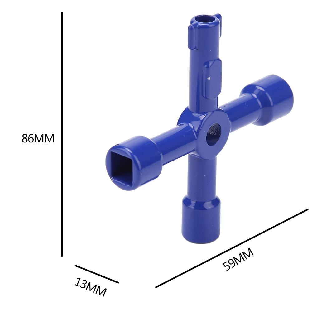 Multi-function Triangle Square Key Wrench Plumber Keys for Gas Electric Meter Classic Colors and Simple Durable: Blue