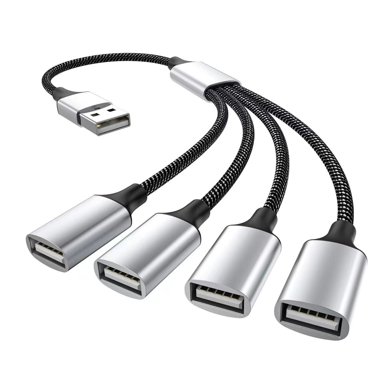 Przedłużacz koncentratora USB typu C 4-portowy rozdzielacz kabla USB OTG Szybki adapter transferu Przenośny konwerter do komputera PC Laptop Macbook Pro: Pomarańczowy