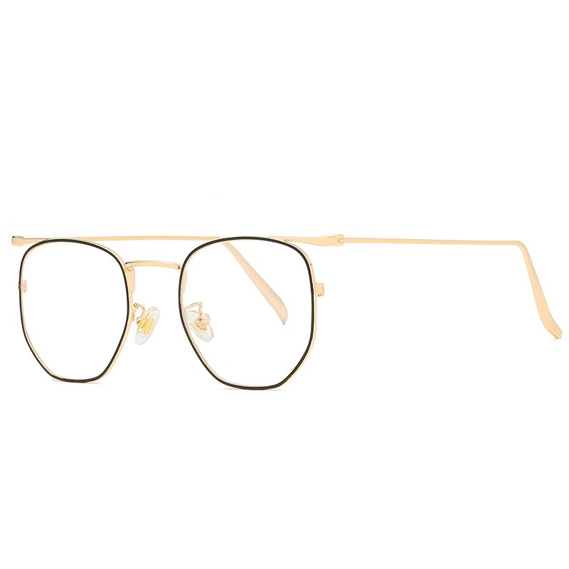 Computer Anti Blue Ray Glasses Anti Blue Light Eyeglasses Optical Eye Spectacle UV Blocking Gaming Filter Eyewear: black gold