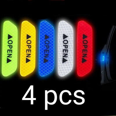 Pegatinas de puerta de coche cinta reflectante de advertencia de seguridad para Ford Focus MK2 MK3 ST RS Ecosport Ranger c-max s-max Fuga Escape