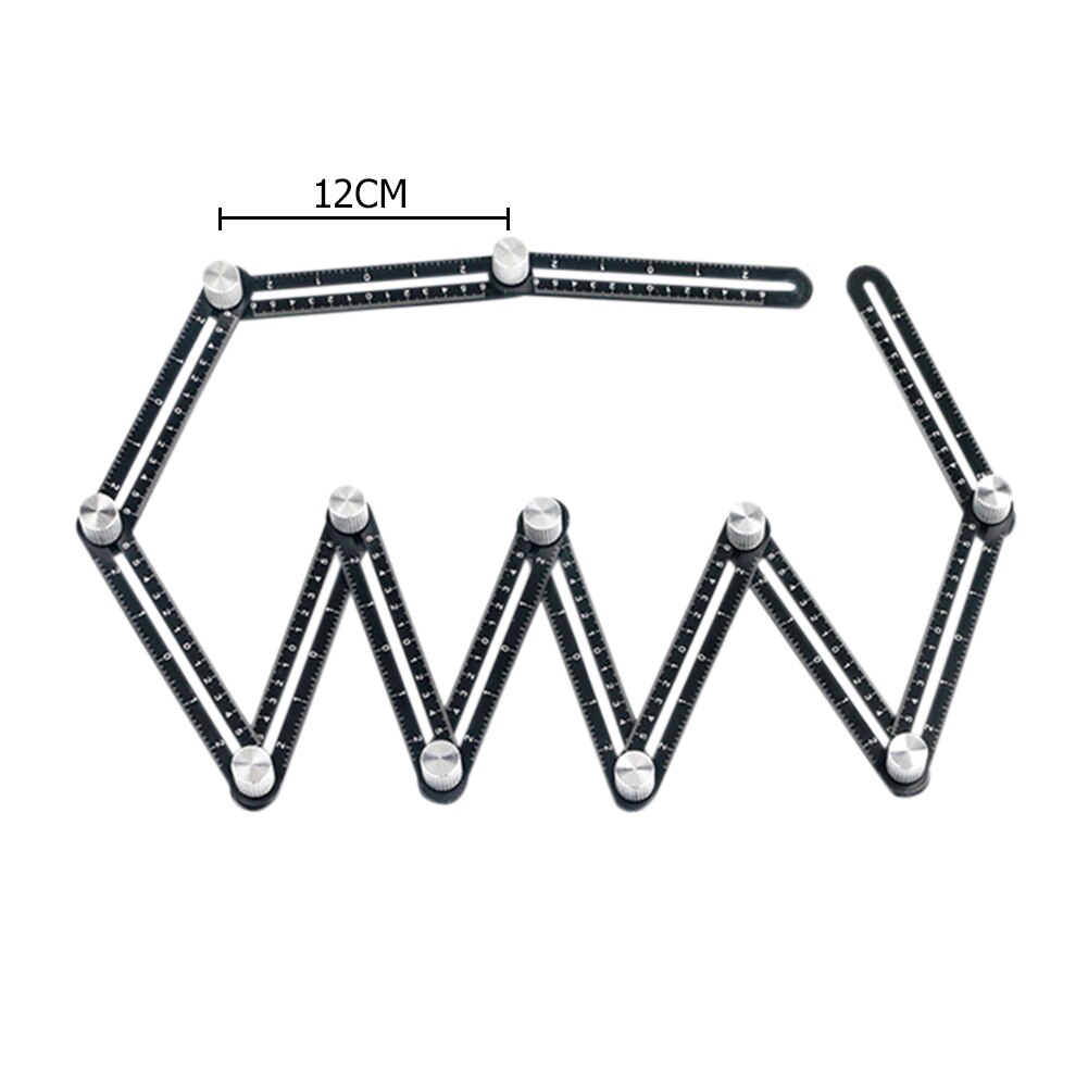 Multi vinkel måle lineal 12- sider legering vinkel finder skabelon værktøj 12 folde lineal mursten flise træ hjørne positionering værktøjer