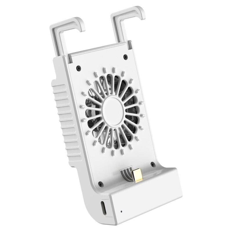 H052 Charging Holder Stand Built-in Cooler Fan Cooling Bracket for Switch/OLED/Lite: White