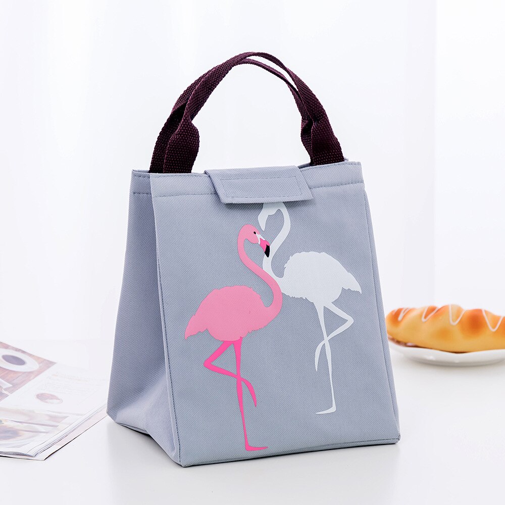 BONAMIE Flamingo Tote Thermische Tasche Schwarz Wasserdicht Oxford Strand Mittagessen Tasche Lebensmittel Picknick Bolsa Termica Frauen kid Männer Kühltasche neue: gray