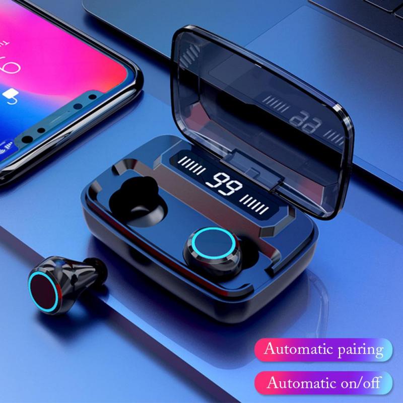 Tws Bluetooth Oortelefoon V5.0 9D Stereo Draadloze Hoofdtelefoon Sport Waterdichte Oordopjes Mini Echte Draadloze Oordopjes Voor Mobiele Telefoon