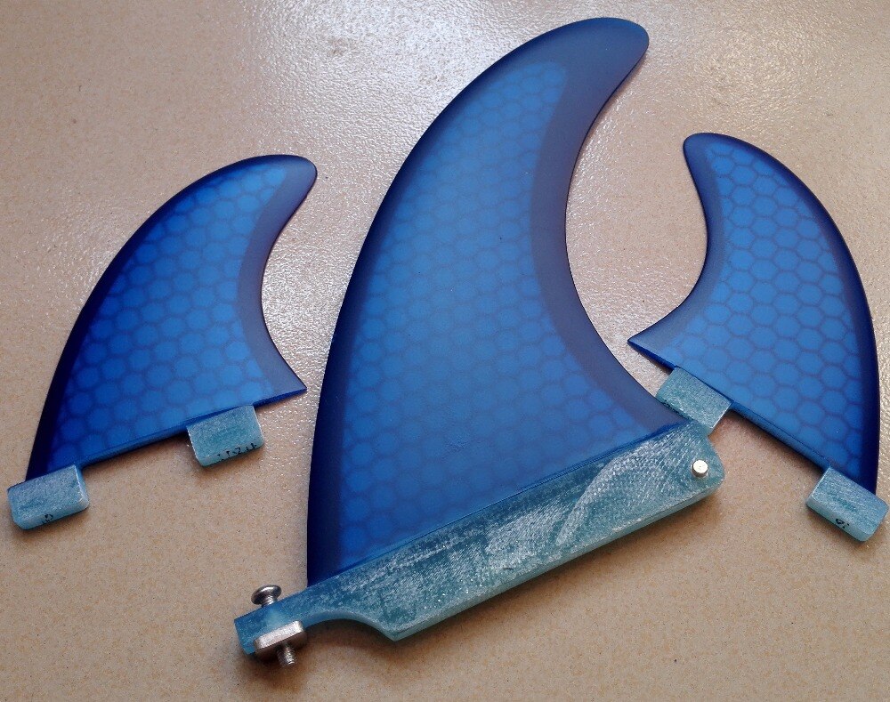 8 polegada centro fin e 2 pces gl fcs surf fin fibra de vidro mel pente prancha fin