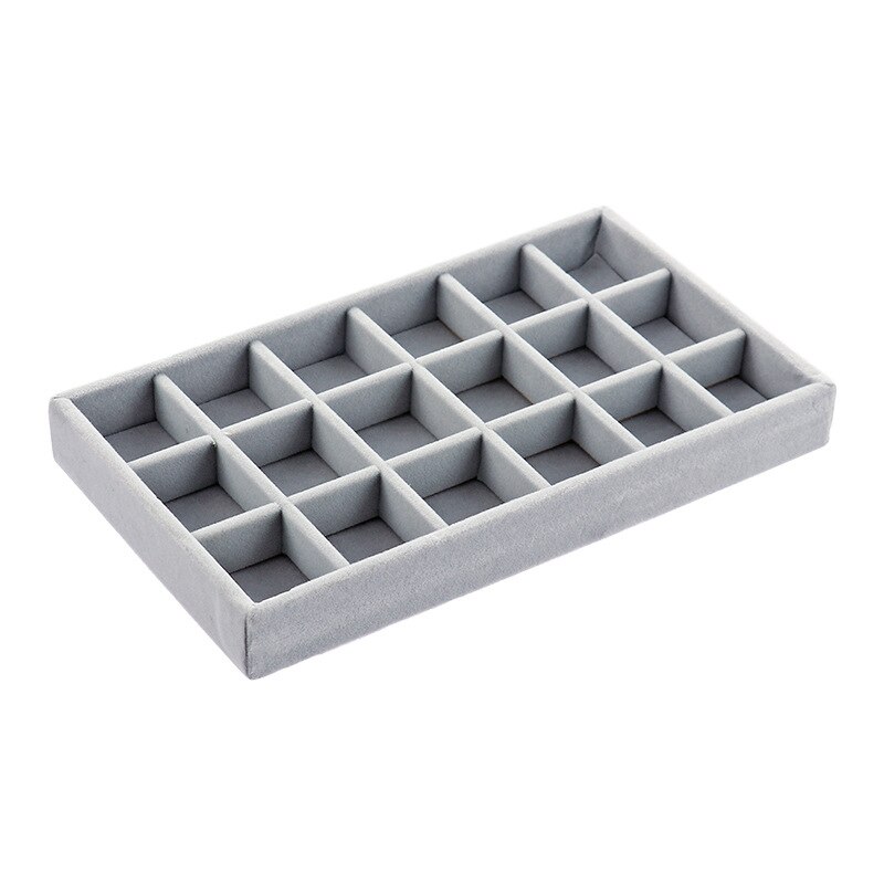 Sales Portable Velvet Jewelry Ring Jewelry Display Organizer Box Tray Holder Earring Jewelry Storage Case Showcase: 04
