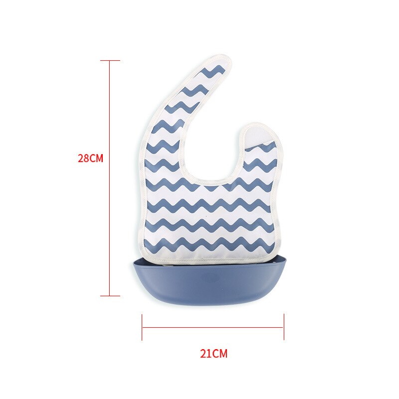Ergonomie Waterdicht Wasbaar Baby Eten Bib Stereo Ultralichte Maaltijd Pocket Baby Kind Grote Speeksel Pocket