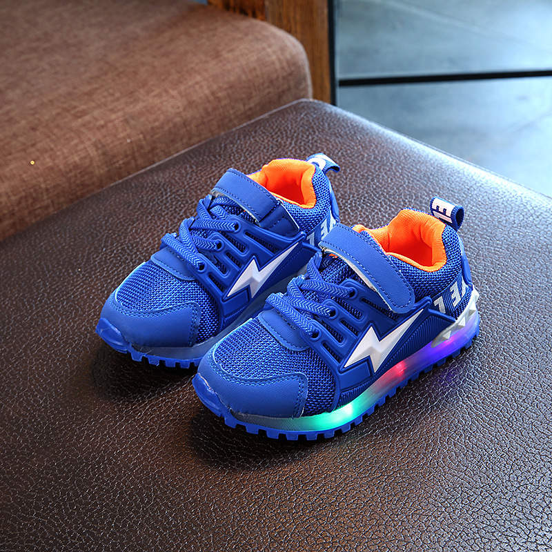 Zapatos luminosos con luz LED para niños y niñas, zapatillas deportivas de suela blanda, zapatos para caminar: l / 22