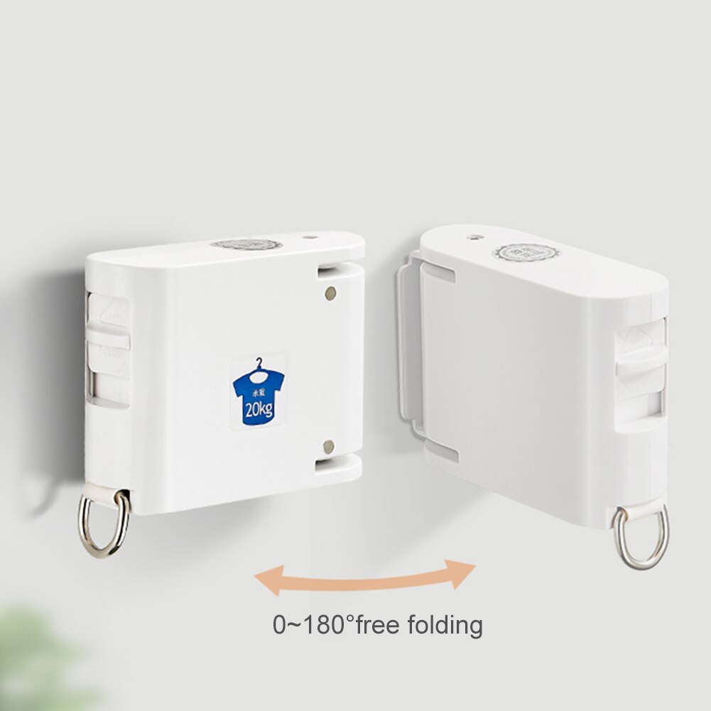 Laundry Clothes Dryer Retractable Towel Line Balcony ABS Indoor Stretch Invisible Wall Hanger Hole Clothesline Organiser Parts