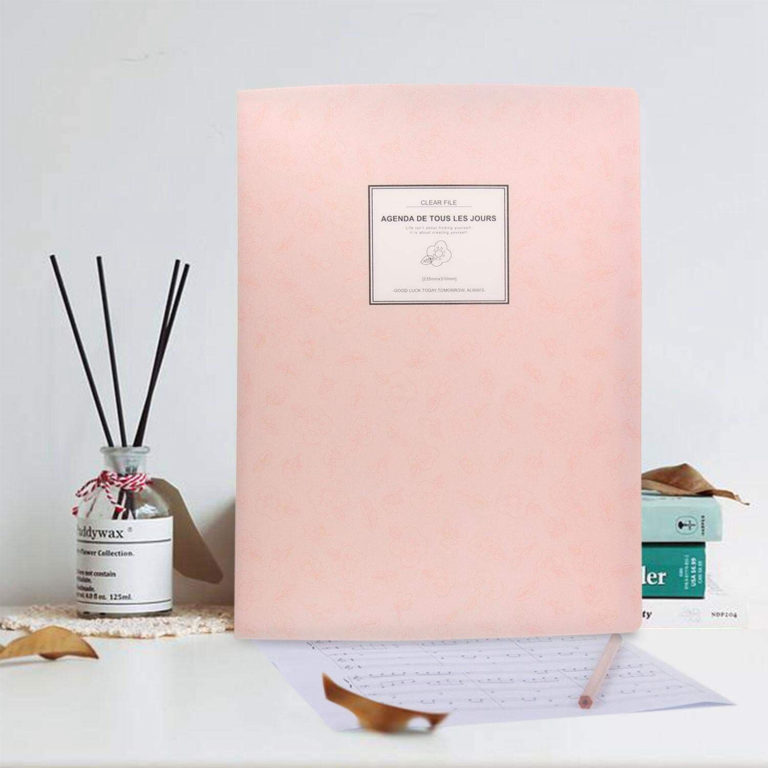 A4 Display Book Folder,Paper Storage Folder Plastic 20 Pockets