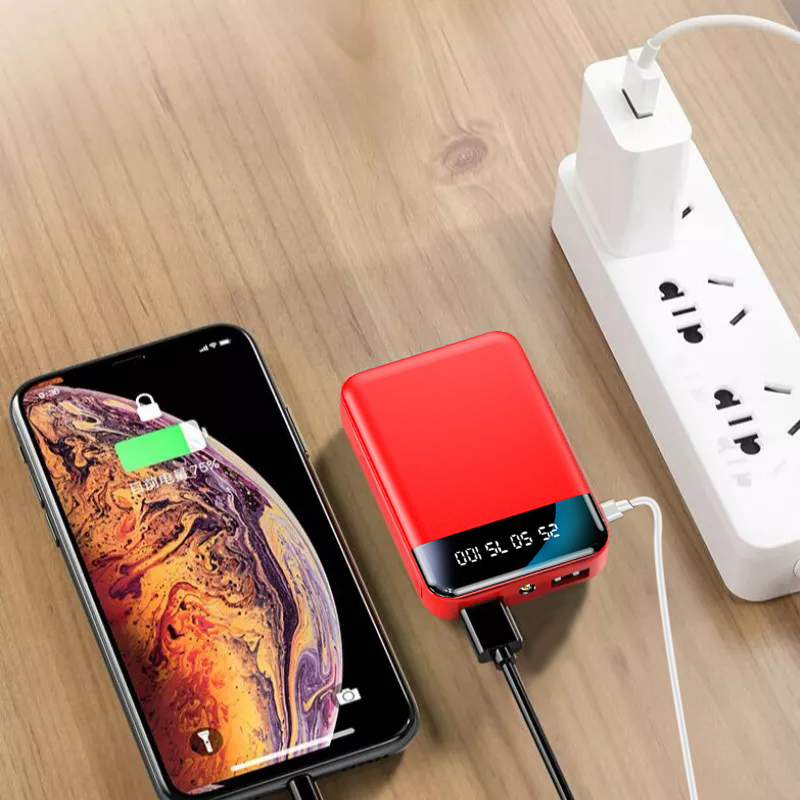 Mini Fast Charging Power Bank 30000mAh Portable HD Digital Display Pocket PowerBank with Flashlight For iPhone Xiaomi
