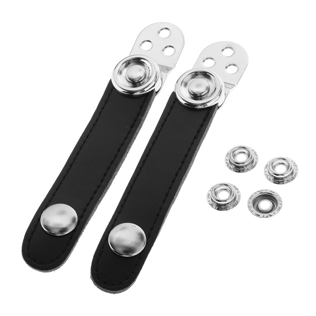13.5cm/14cm Bellows Straps/ Accordion Bellows Straps, PU Leather Black