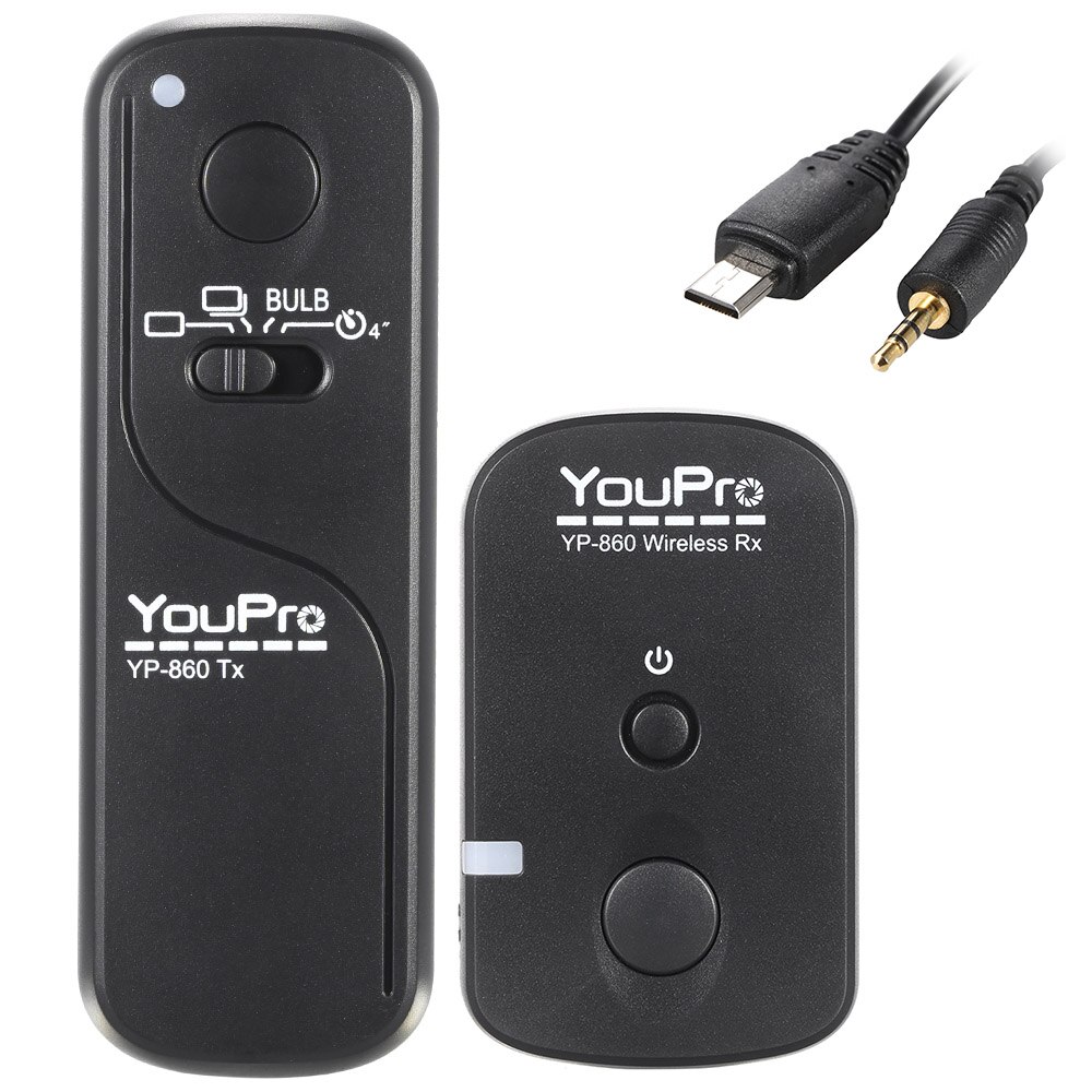 YouPro 2.4G Wireless Remote Control Shutter Release Transmitter Receiver for Sony A58 A7R A7 A7II A6000 DSLR Cameras