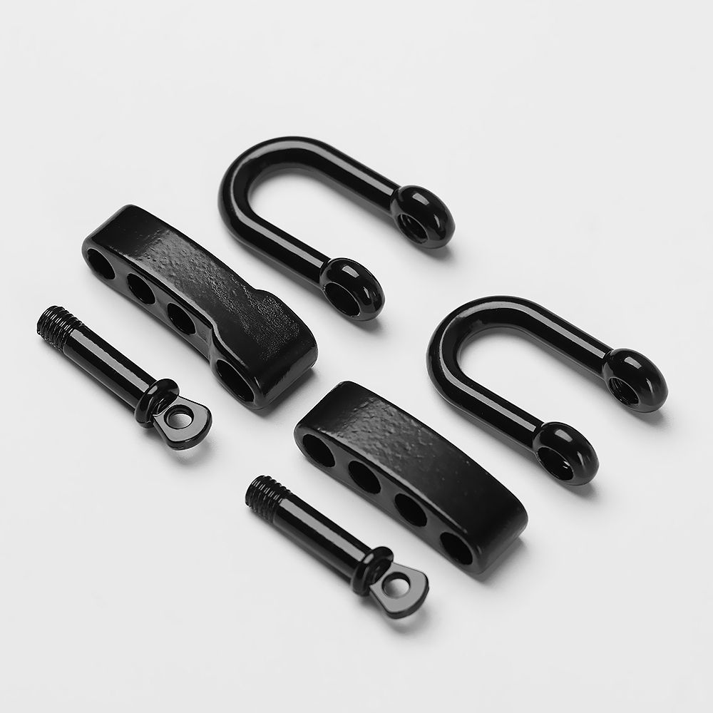 1/2pcs Stainless Steel Black U Anchor Shackle Screw Pin Paracord Bracelet Buckle Outdoor Survival Rope Fittings