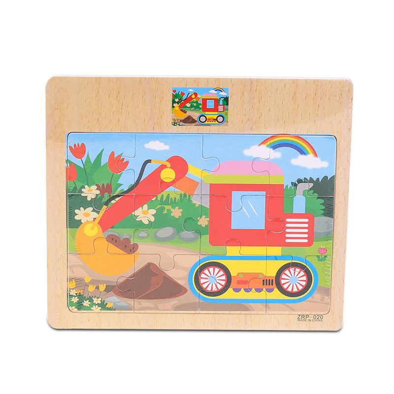 Baby Jigsaw Puzzles Wooden Board Jigsaw Toy Children 1-5 Years Old Cartoon Animal &Traffic Cognitive Early Education Puzzle Toys