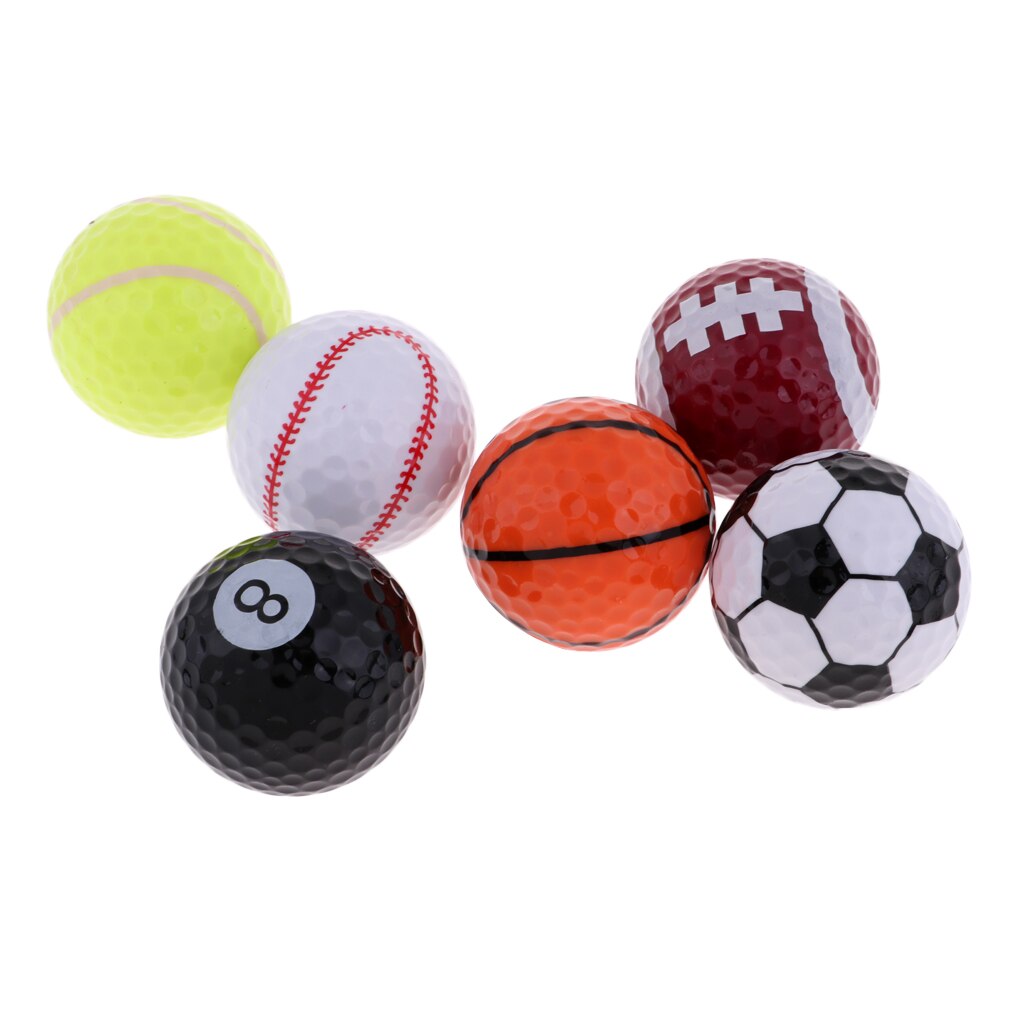Golf Training Ball Sports Balls For Golfer Travel Pack Of 6pcs