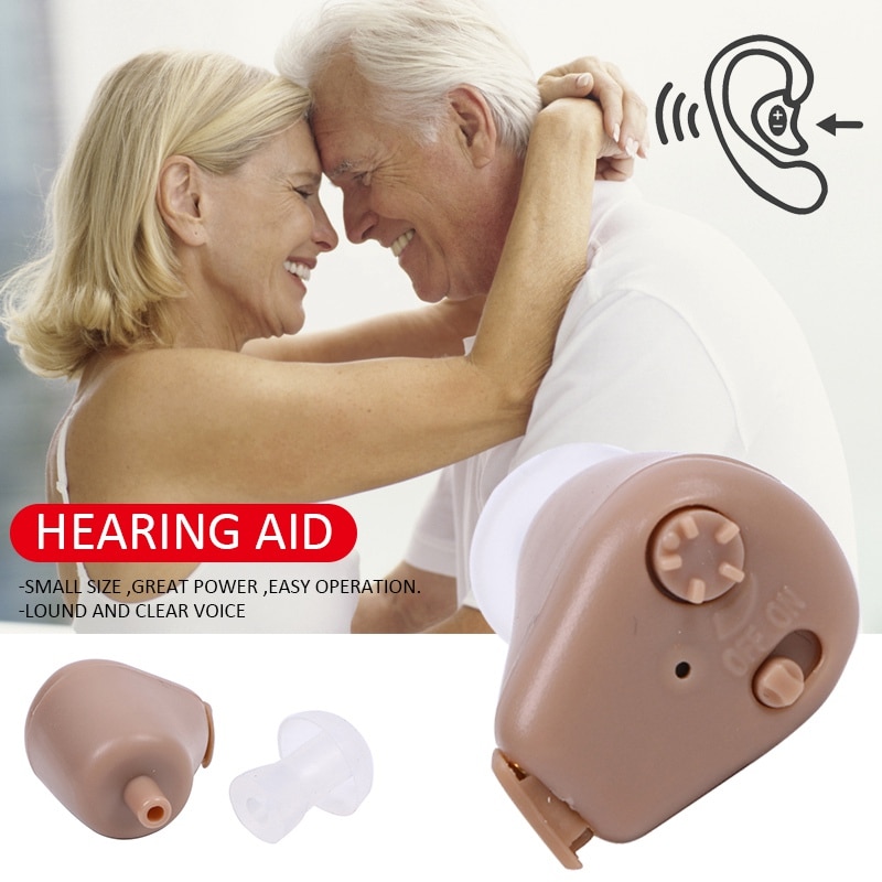 1 par høreapparater genopladelig lydforstærker det er usynlig hørelse alvorligt tab ørehjælp til ældre døve