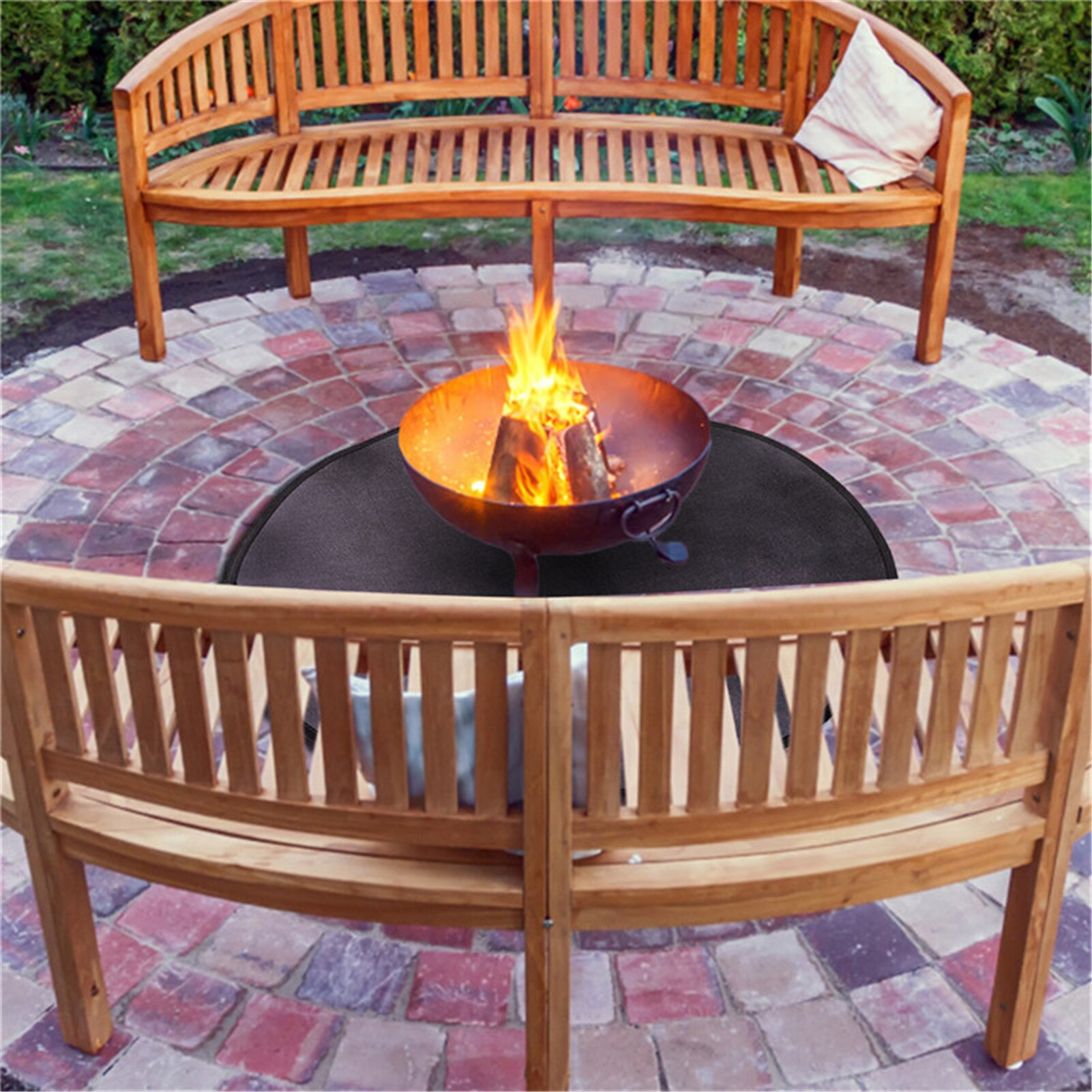 24/32/36 Inch Fire Pit Mat Excellent Fire Resistance Fire Resistant Fire Pad Patio And Deck Protector Survival Emergency Mat