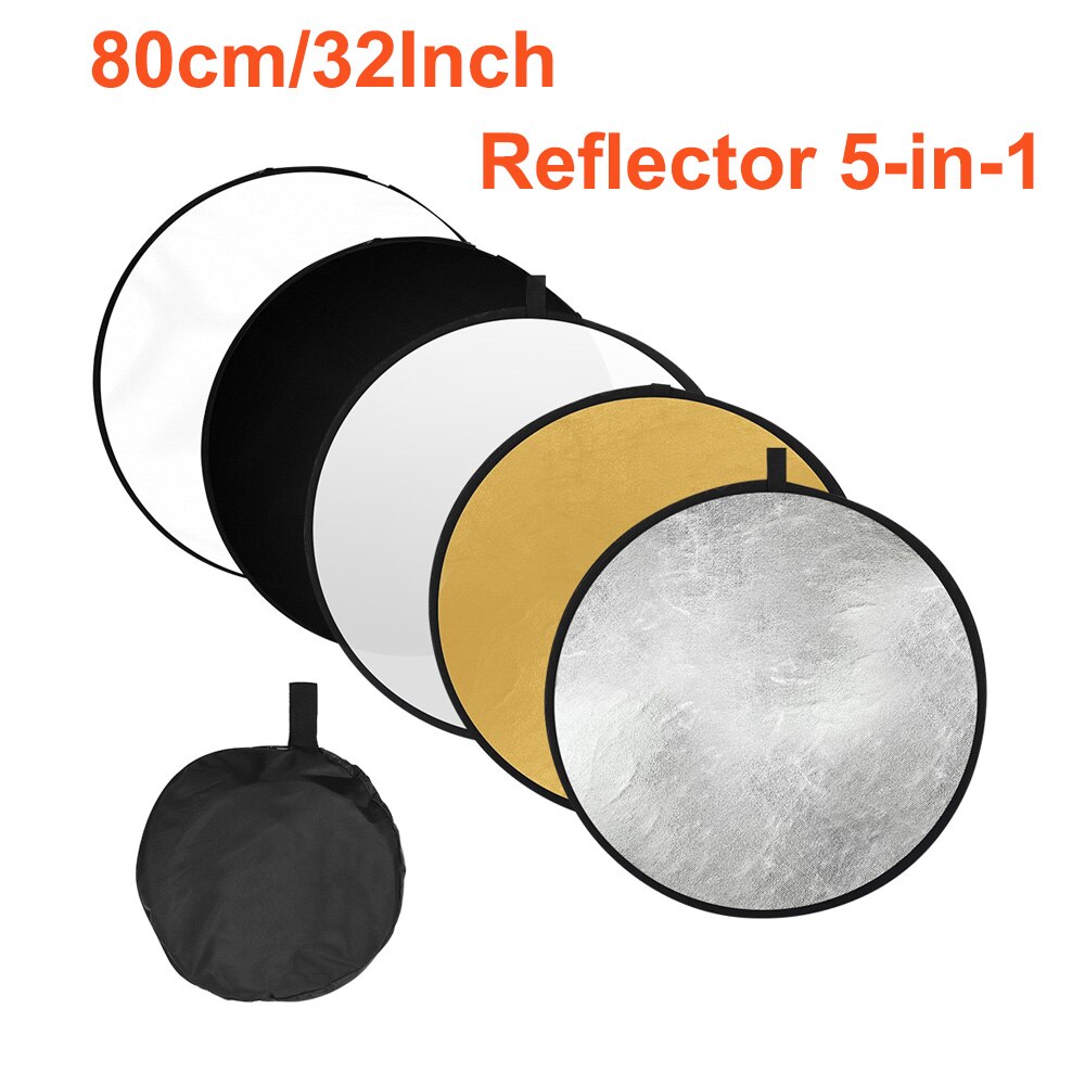 60 * 90cm/ 24 * 35inch Collapsible Light Reflector 7 in 1 Multi Disc Photography Studio Photo Oval Portable Photo Disc with Bag: style 7