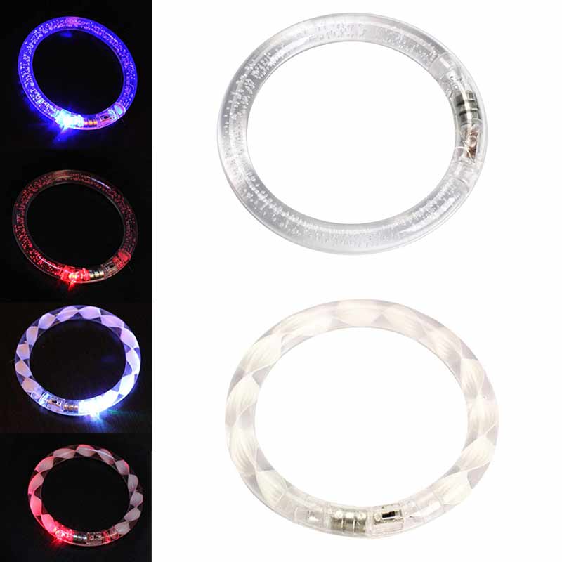 Transparent Texture/Bubble LED Flashing Color Changing Bracelet Glow Bracelet @ 88