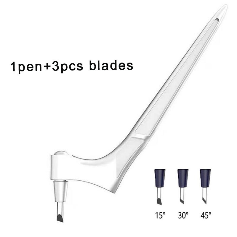 Handwerk Schneiden Werkzeuge 360 Rotierenden Klinge Papier-Cutter 3 Carving Messer Klingen Schneiden Stift DIY Kunst Verschleiß-breiter kunst Schneiden Werkzeuge: Silber